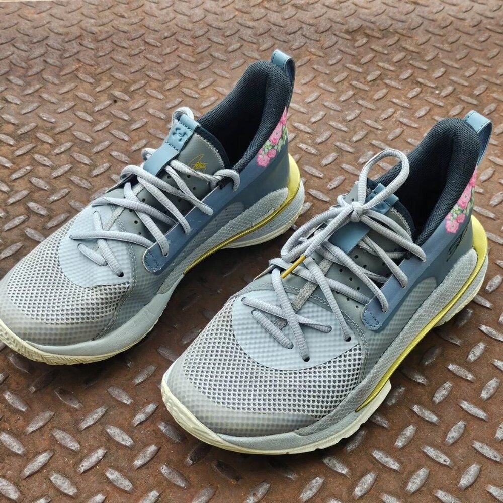 Under Armour Athletic Shoes Sneaker Curry 7 Floral Chinese New Year Lace Up 6.5Y - Picture 5 of 12